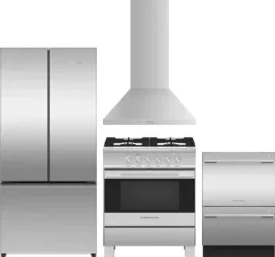 4 Piece Package Includes Refrigerator, Range, Hood And Dishwasher